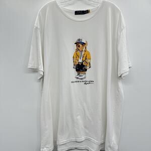 Polo Ralph Lauren Polo Bear Cotton Jersey T-Shirt Men's XXL White Short Sleeve